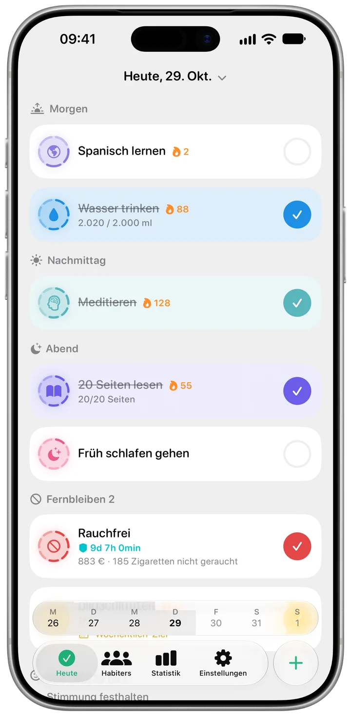 Wasser neben deinen anderen Gewohnheiten