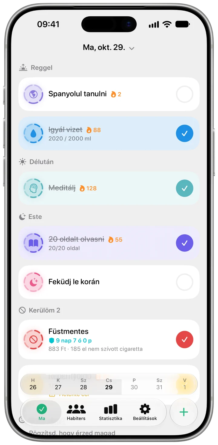 A számlálód ott, ahová naponta nézel